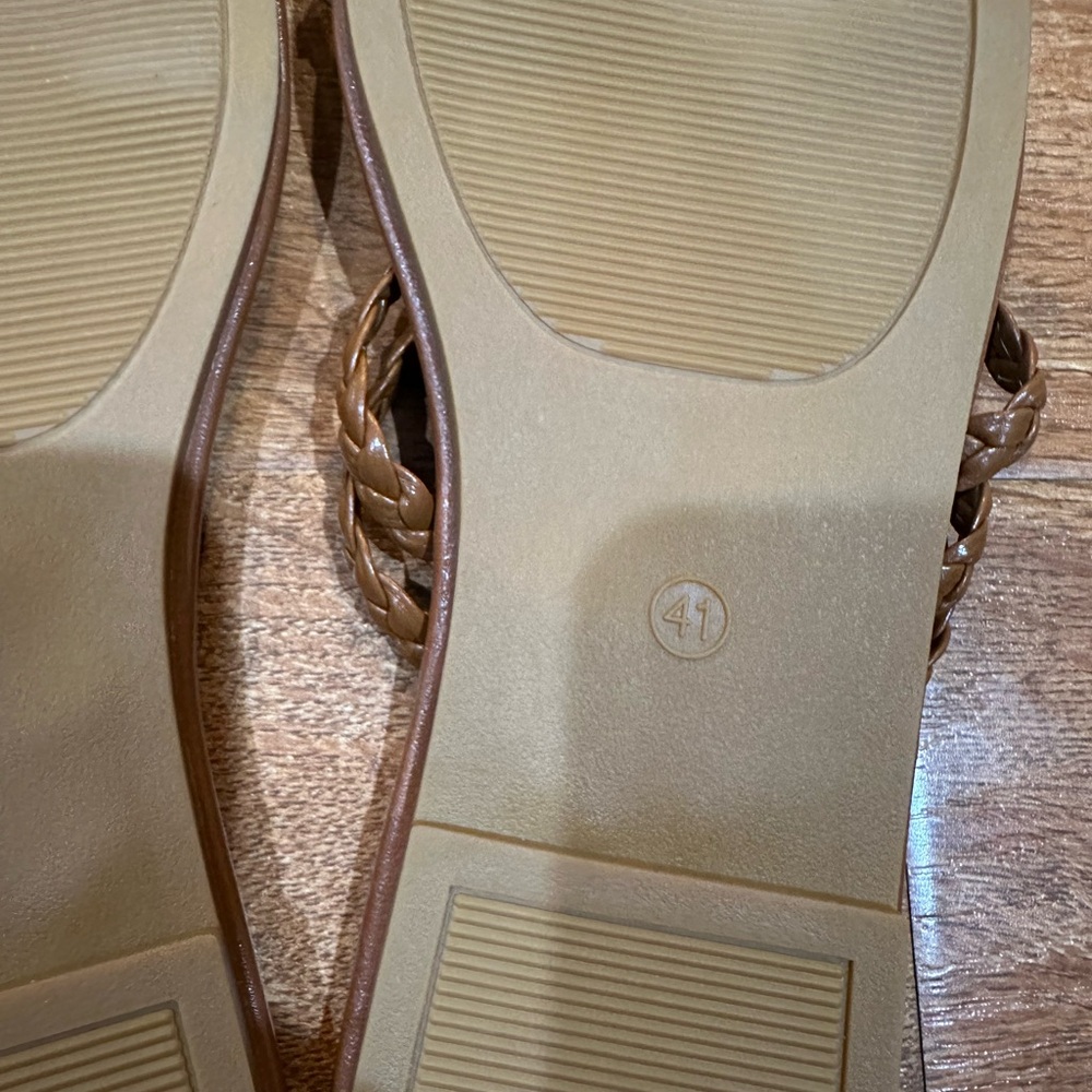 Brown Braided Women's Sandals - Picture 3 of 3